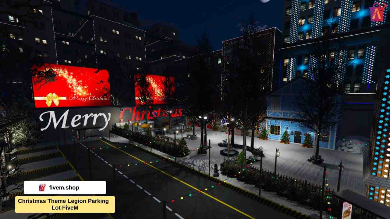 Christmas Theme Legion Parking Lot FiveM