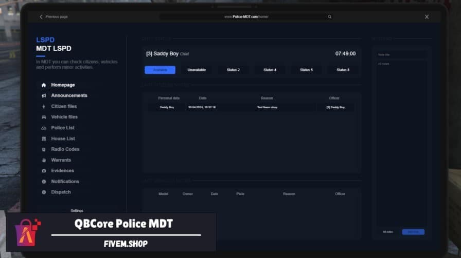 FiveM Police MDT
