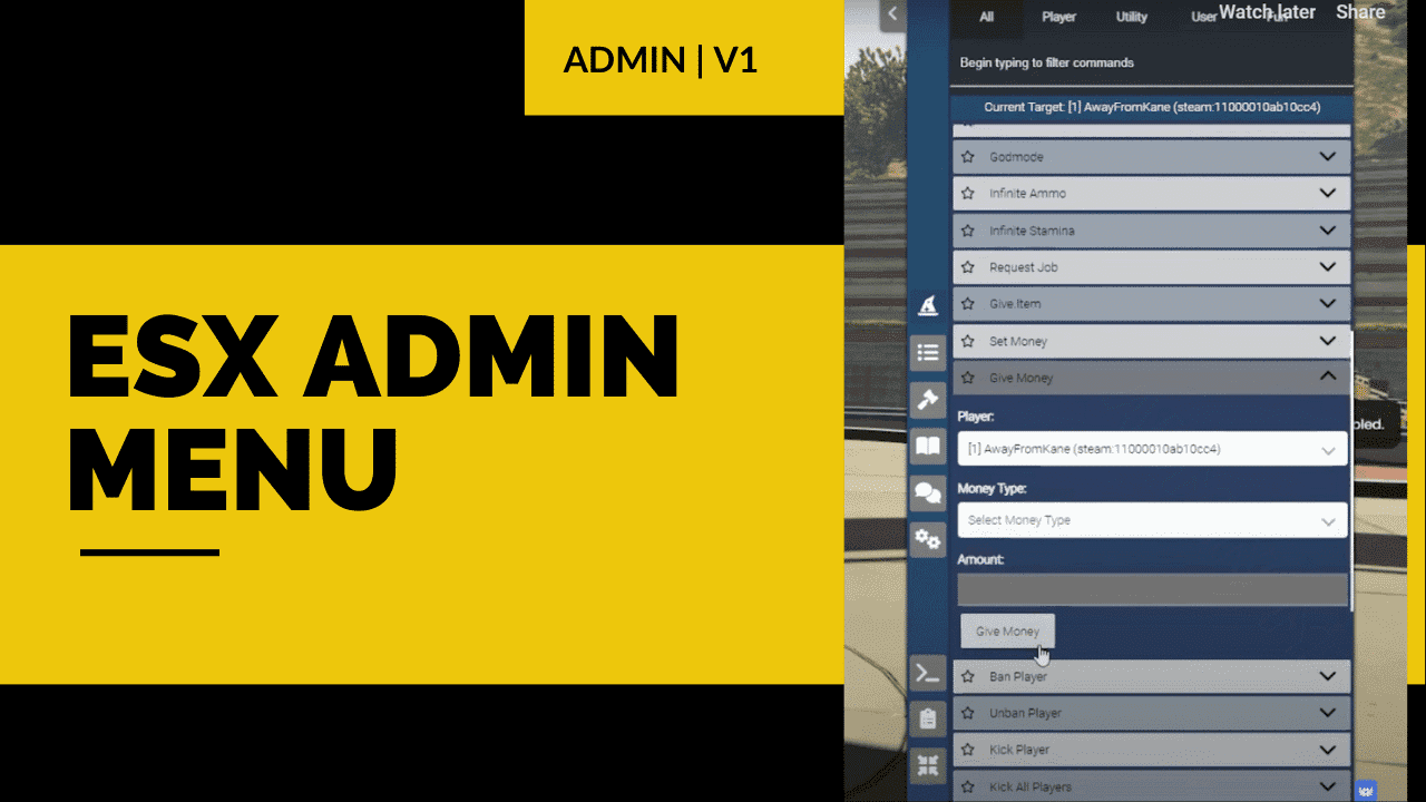 ESX Admin Menu