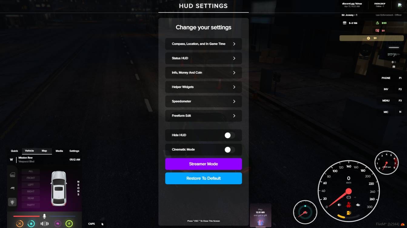 Car Hud FiveM