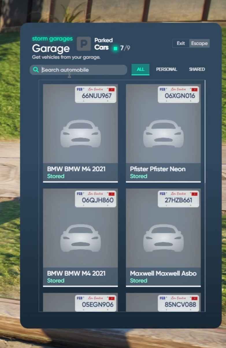 FiveM Parking Script