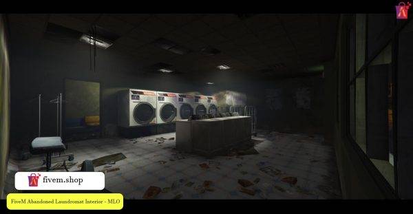 Abandoned Laundromat Interior FiveM